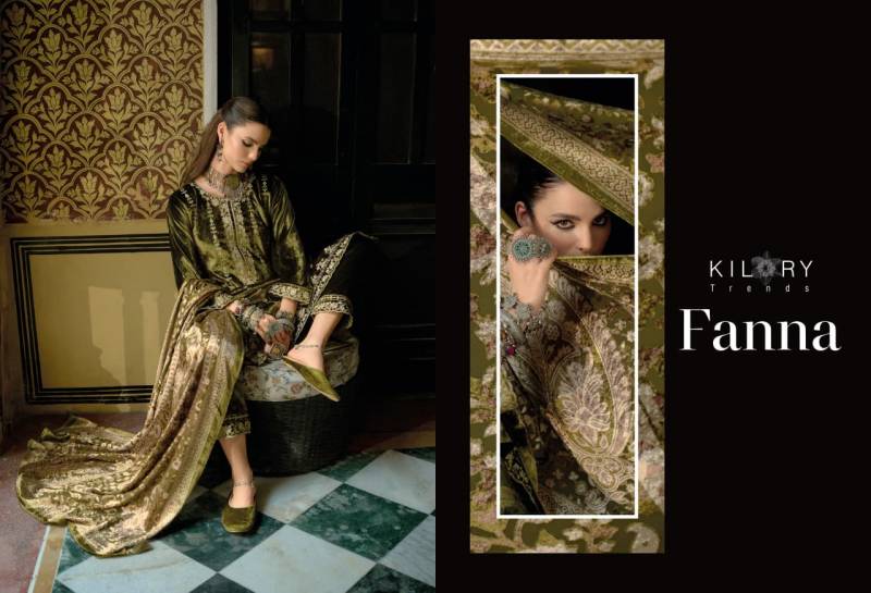 Kilory Fanna Pure Velvet Embroidery Salwar Kameez Collection
