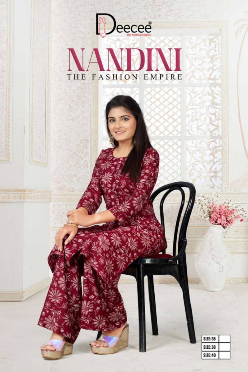 Deecee Nandini Vartican Printed Kurti With Bottom Collection