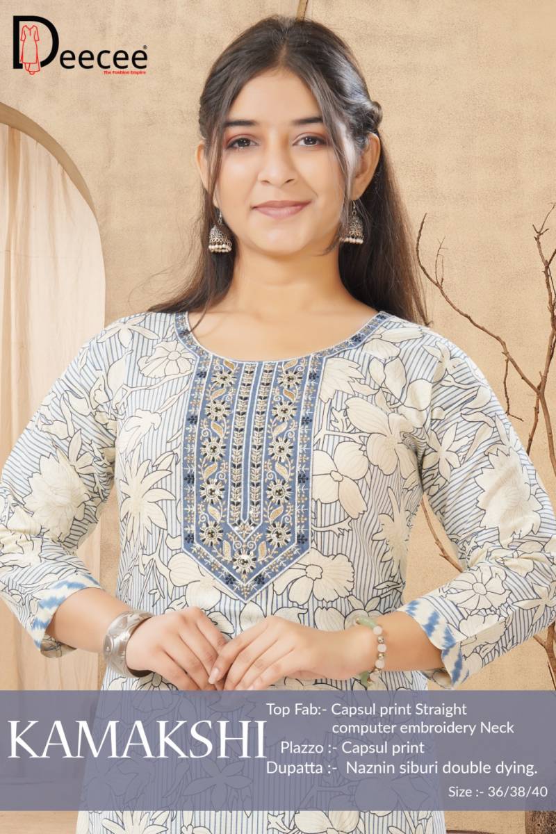 Deecee Kamakshi Embroidered Capsule Printed Kurti Set