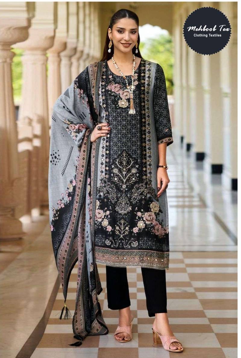 Mehboob tex 1715 Viscose Maslin Digital Salwar Suit Collection