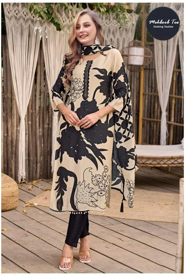 Mehboob Tex 1717 Viscose Maslin Printed Digital Salwar Suit Collection