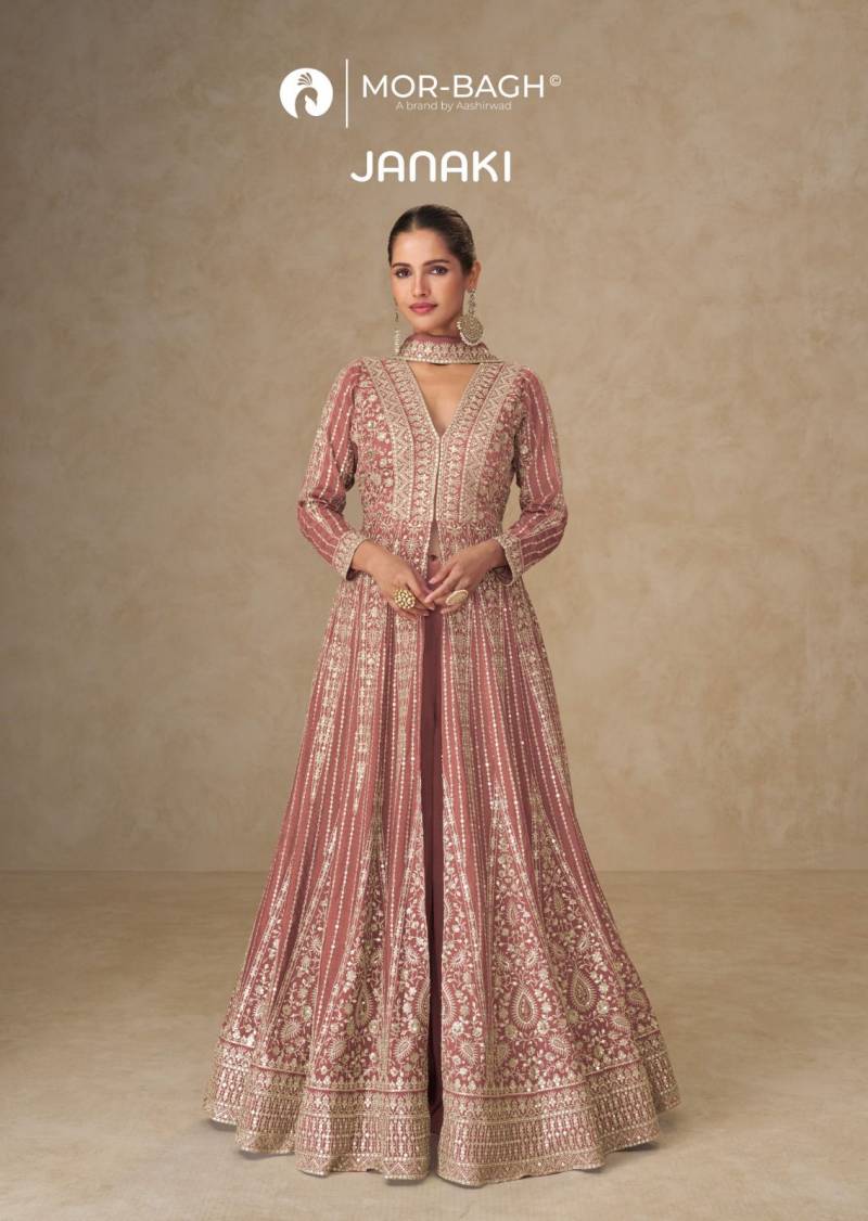 Aashirwad Mor Bagh Janki Chinon Silk Readymade Collection