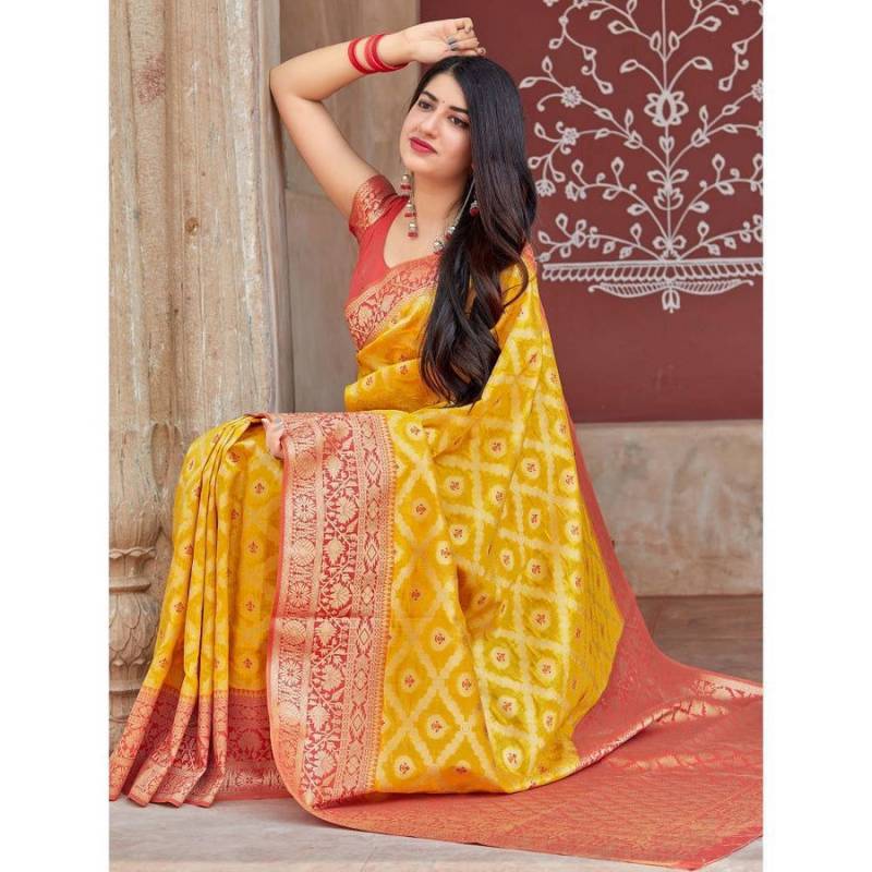 Soft Silk 6011 Lichi Soft Silk Jacquard Work Festival Wear Saree Collection