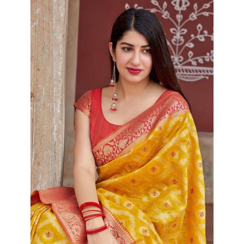 Soft Silk 6011 Lichi Soft Silk Jacquard Work Festival Wear Saree Collection