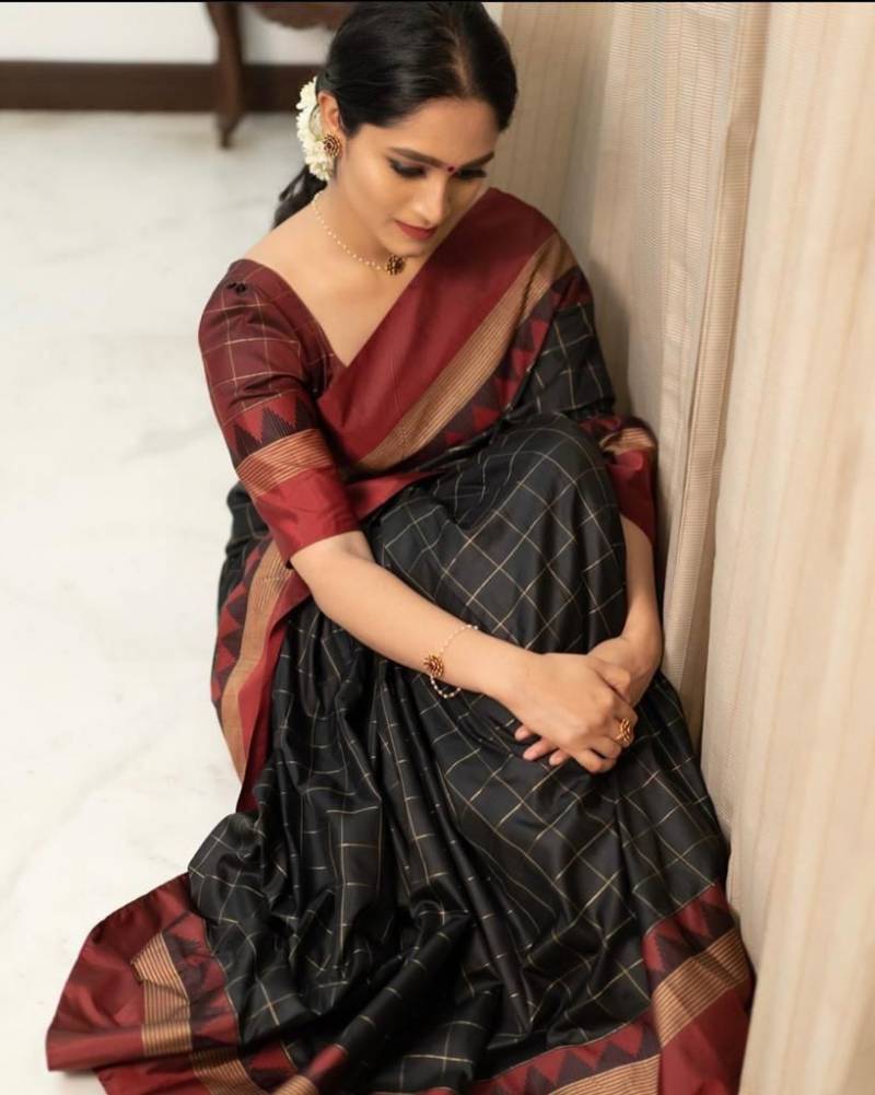 Soft Silk 5077 Lichi Soft Silk Rich Pallu Casual Wear Saree Collection
