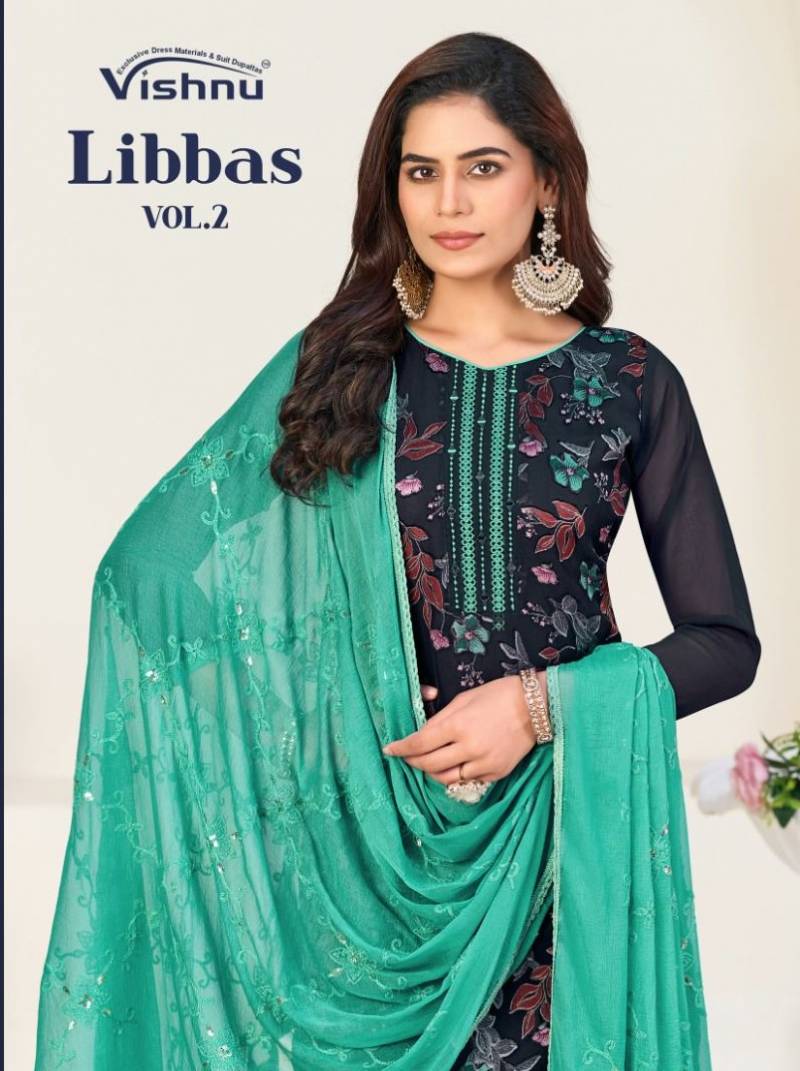 Vishnu Libbas Vol 2 Georgette Brasso Dress Material Collection