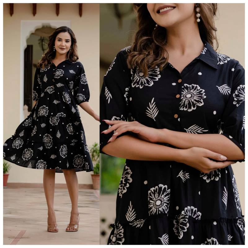 Naisha k 310 Collur Ruffle Froks Party Wear Top Collection