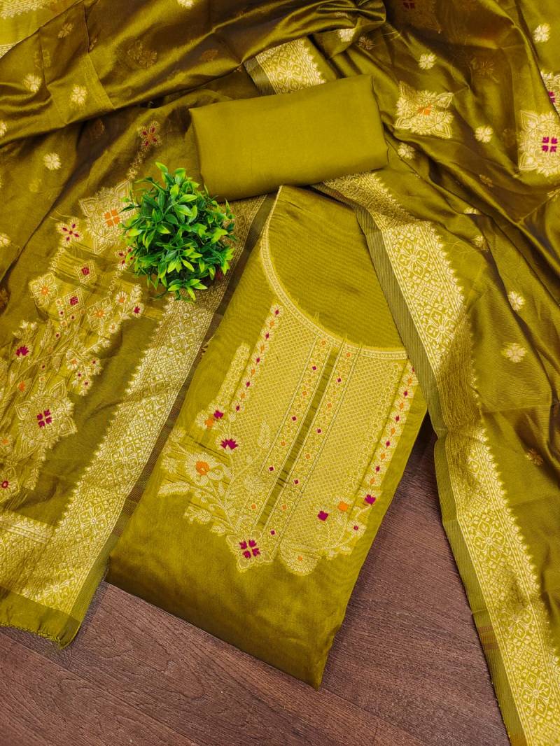 Rnx 5048 Organza Color Set Matching Dress Material