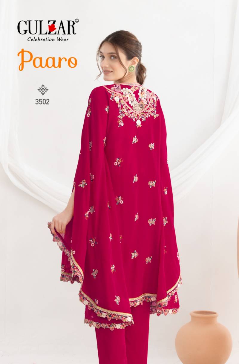 Gulzar Paaro Elegant Chinon Embroidery Designer Kaftan Collection