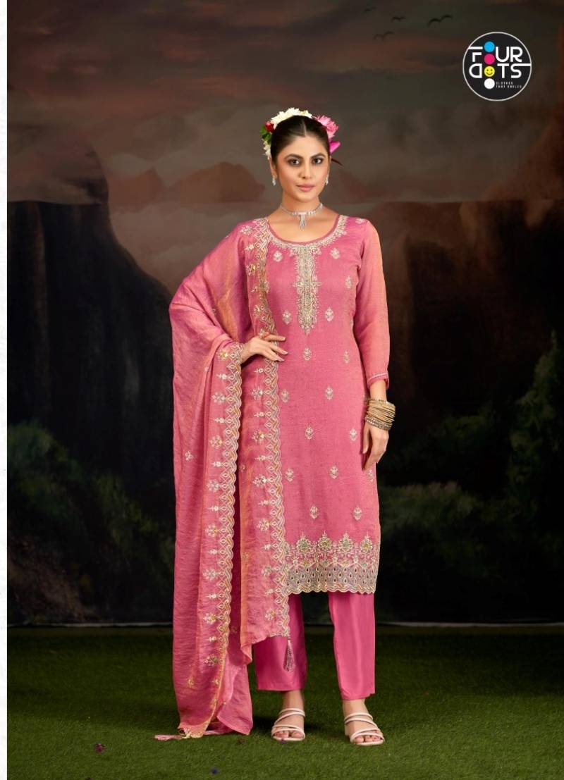 Four Dots Idhika Silk With Heavy Work Salwar Kameez Collection