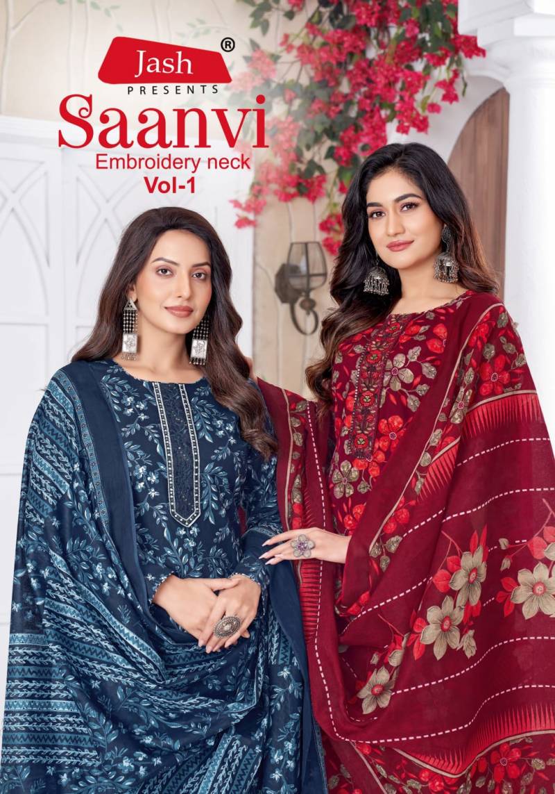 Jash Saanvi Cotton Printed Dress Material Collection