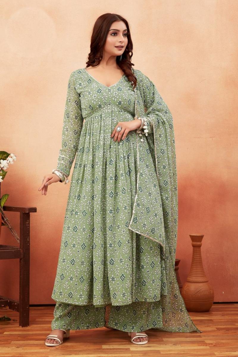 Ctz Amritaayai Georgette Anarkali Kurti Set Collection