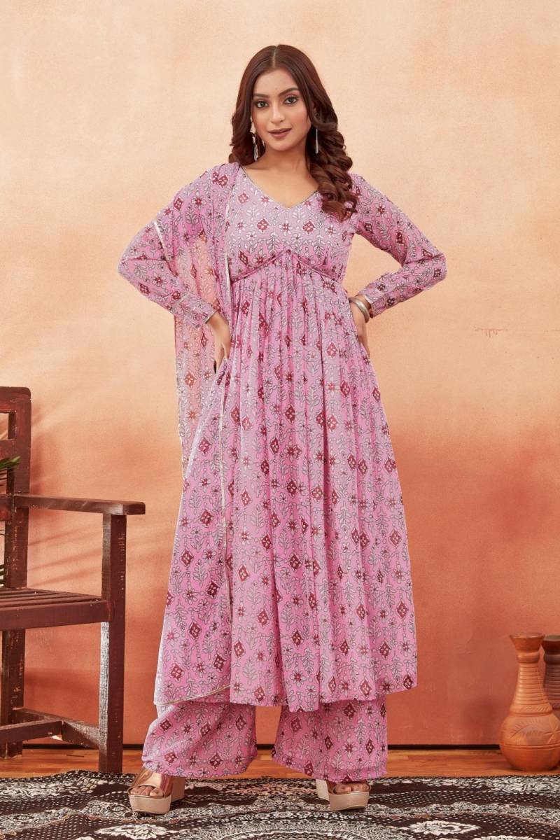 Ctz Amritaayai Georgette Anarkali Kurti Set Collection
