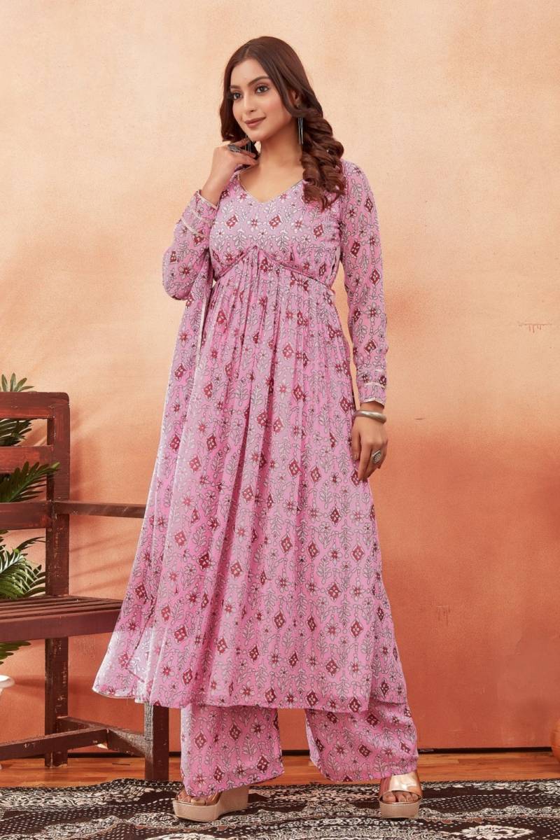 Ctz Amritaayai Georgette Anarkali Kurti Set Collection