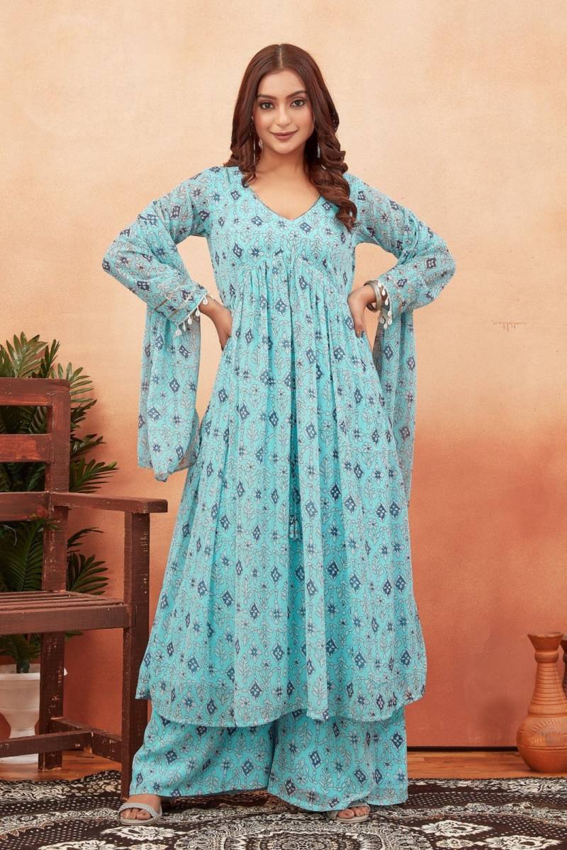 Ctz Amritaayai Georgette Anarkali Kurti Set Collection