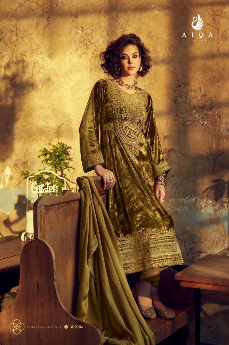 Aiqa The Adams Viscose Velvet Fancy Salwar Kameez Collection