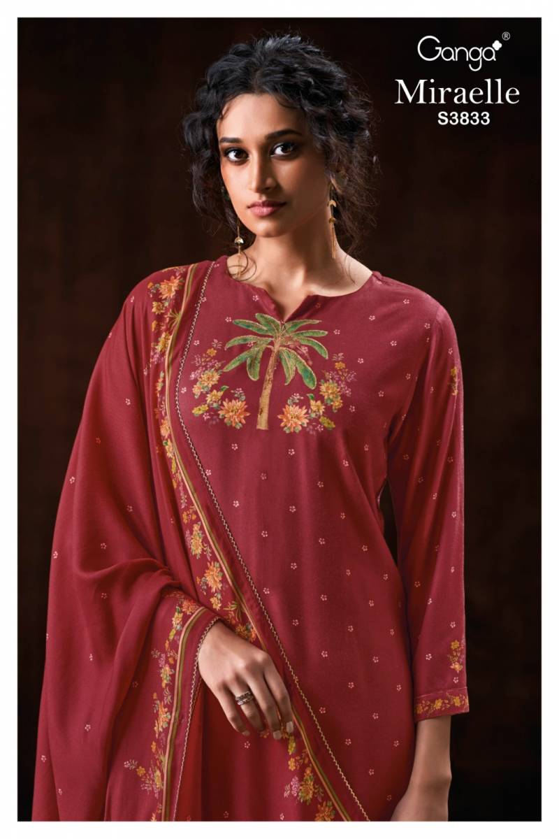 Ganga Miraelle 3833 Pashmina Printed Handwork Salwar Kameez Collection