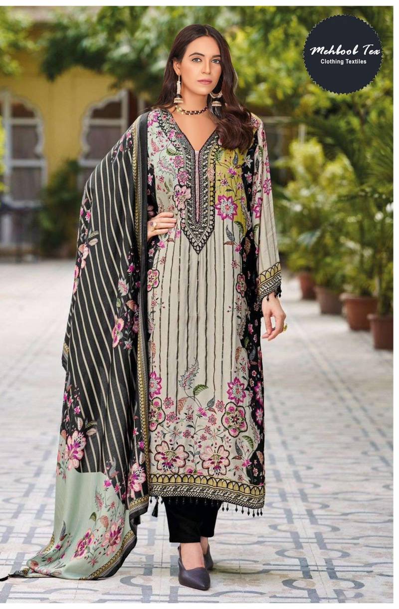 Mehboob Tex 1720 Viscose Muslin Digital Print Pakistani Suits Collection