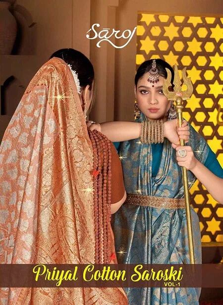 Saroj Priyal Cotton Saroski Vol 1 Cotton Silk Saree Collection
