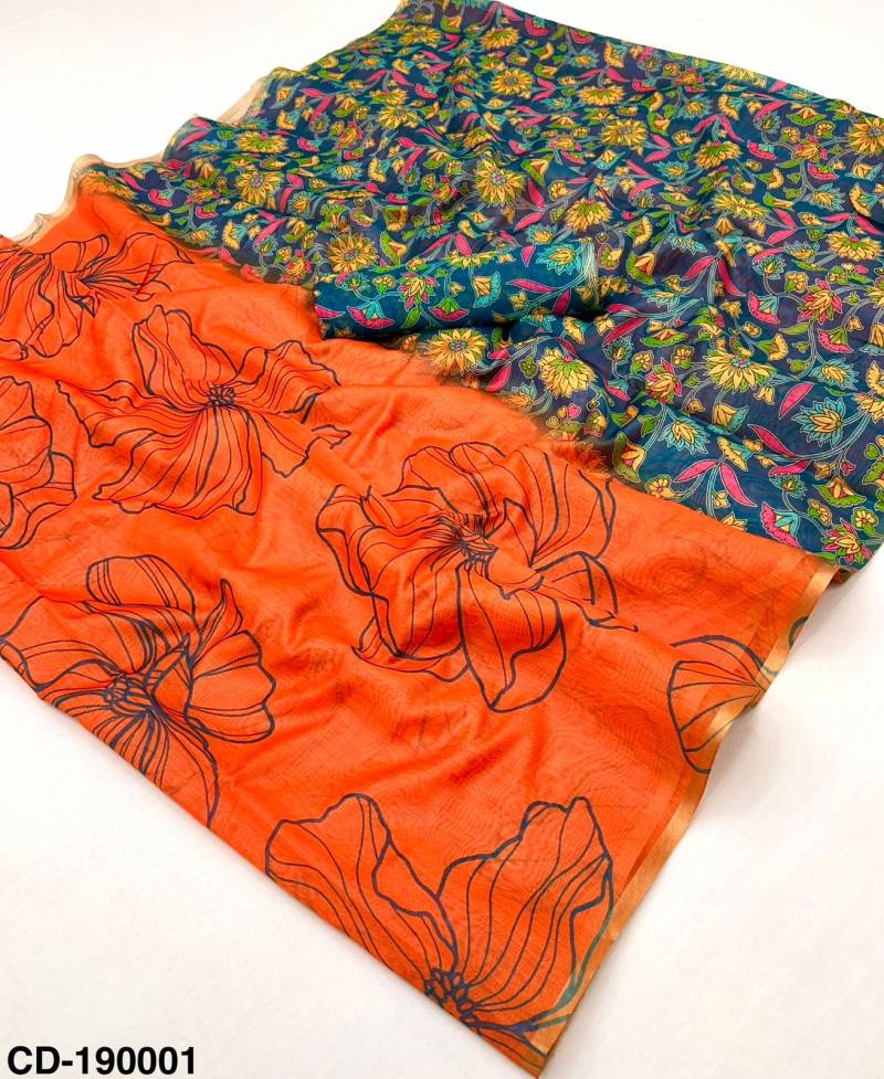 Rajyog Chanderi Linen With Kalamkari Printed Saree Collection