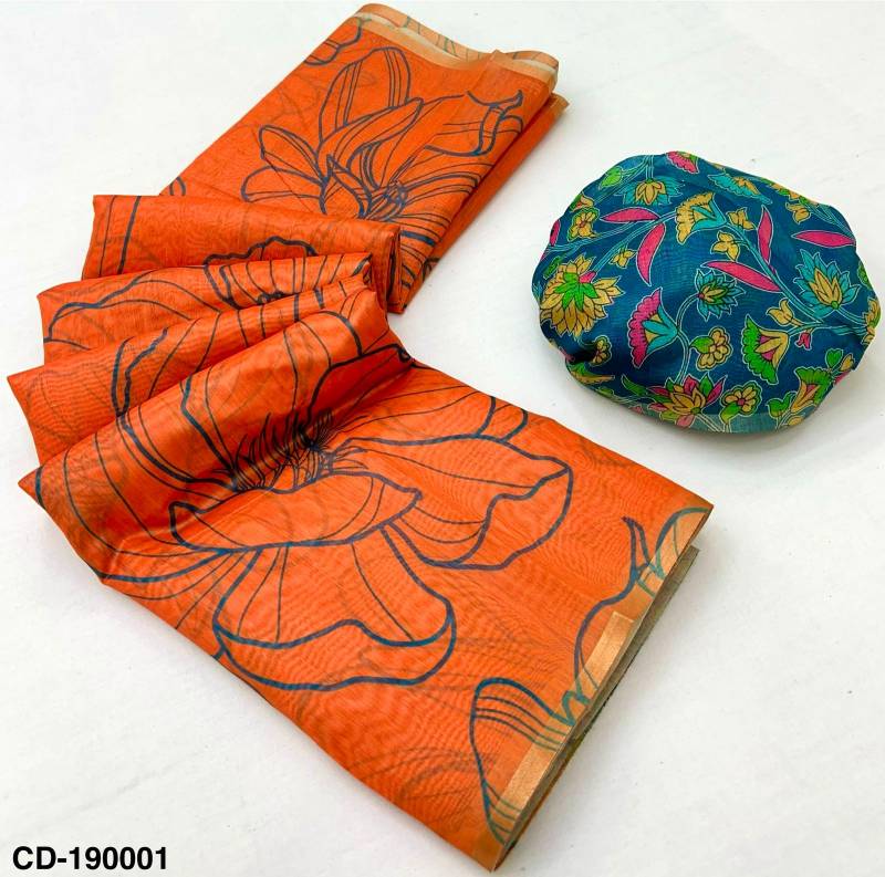 Rajyog Chanderi Linen With Kalamkari Printed Saree Collection