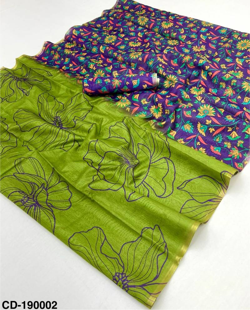 Rajyog Chanderi Linen With Kalamkari Printed Saree Collection