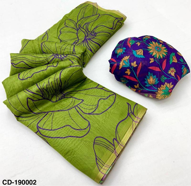 Rajyog Chanderi Linen With Kalamkari Printed Saree Collection