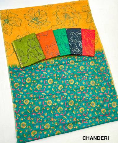 Rajyog Chanderi Linen With Kalamkari Printed Saree Collection