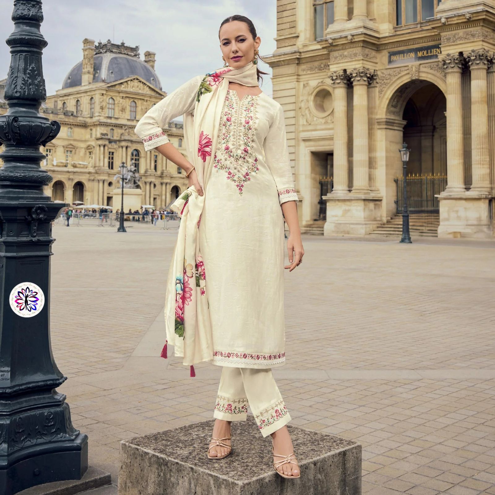 Lekha KL 4078 Viscose Jacquard Kurti Bottom With Dupatta