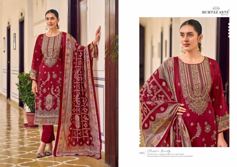Mumtaz Lilly Petals Modal Silk Print Foil Handwork Dress Material Collection