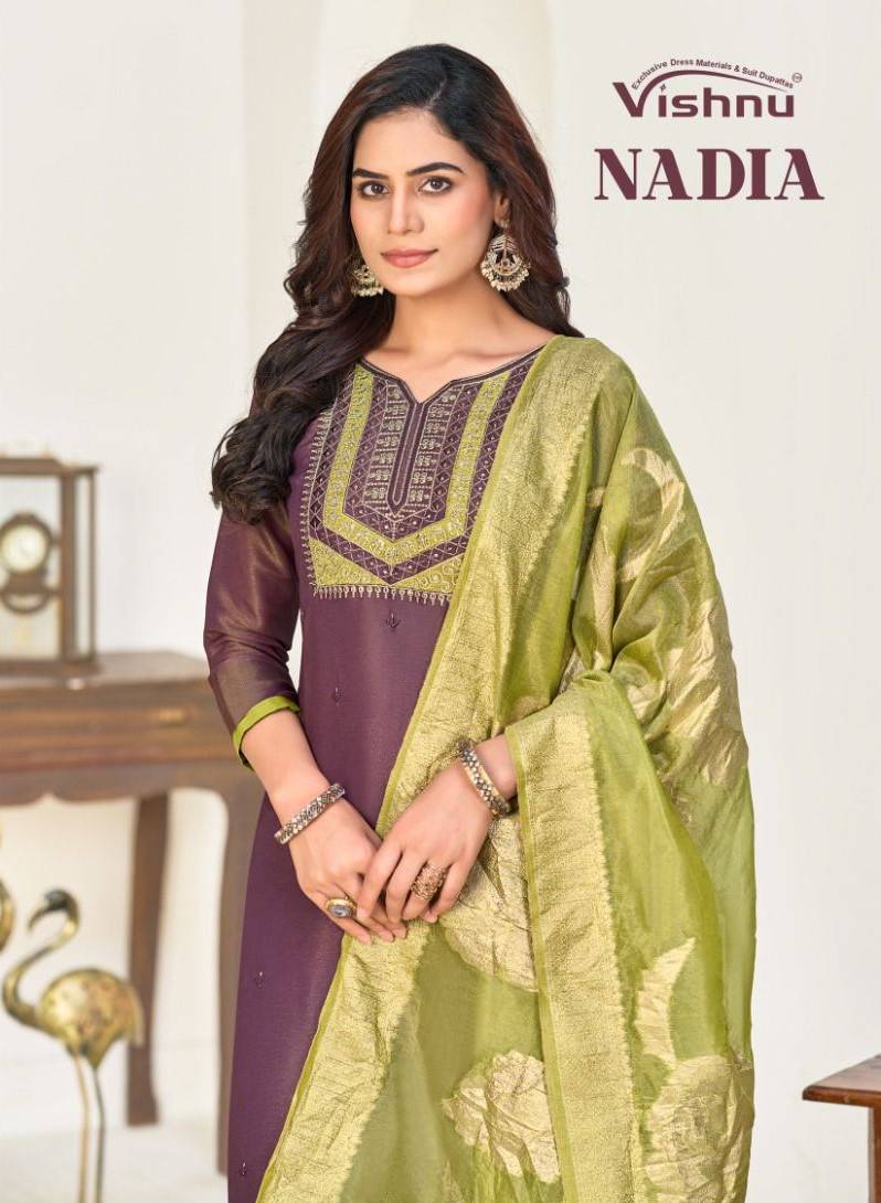 Vishnu Nadia Cosmos Simmer Dress Material Collection