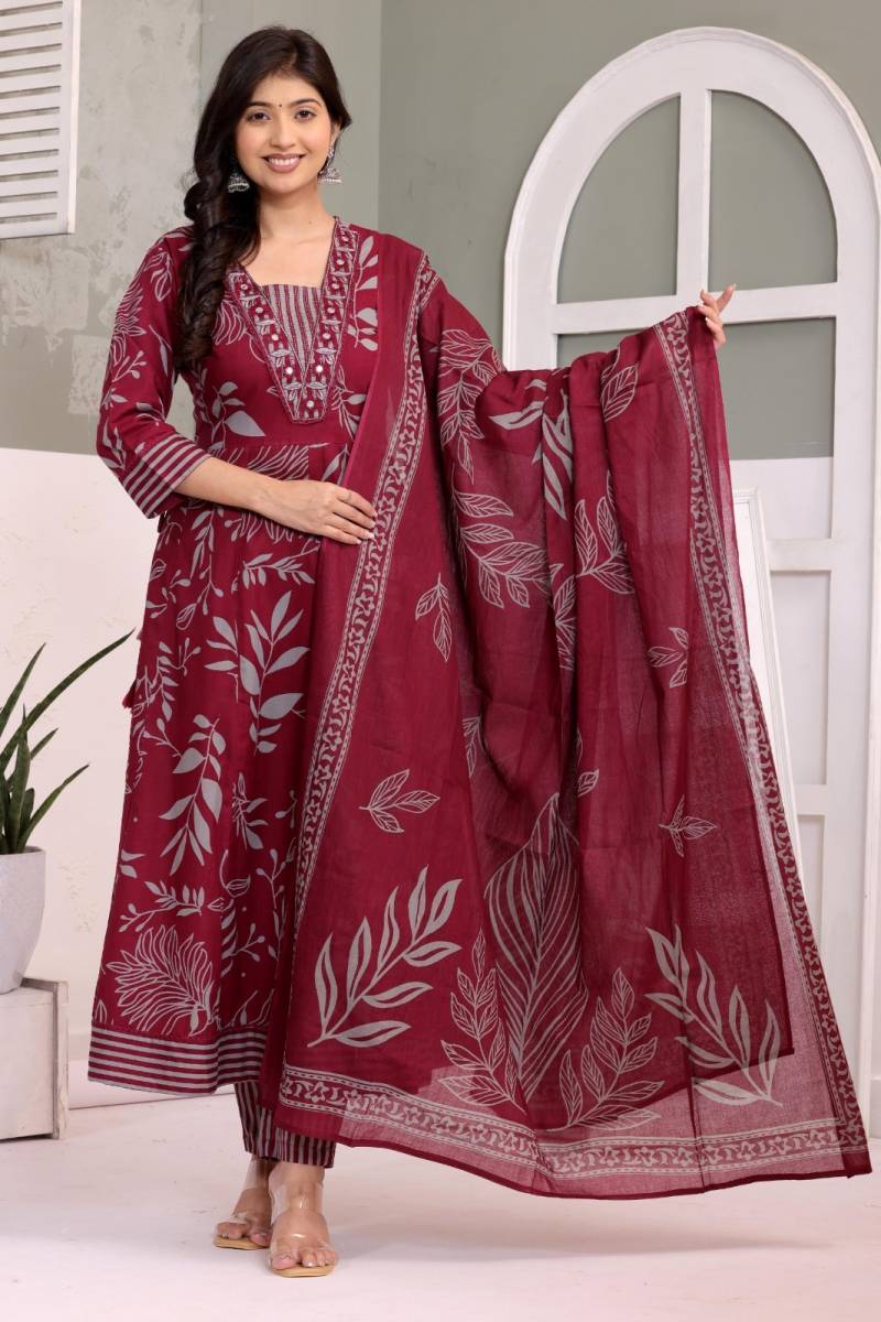 Naisha K 318 Vol 2 Cotton Kurti Pant And Dupatta Collection