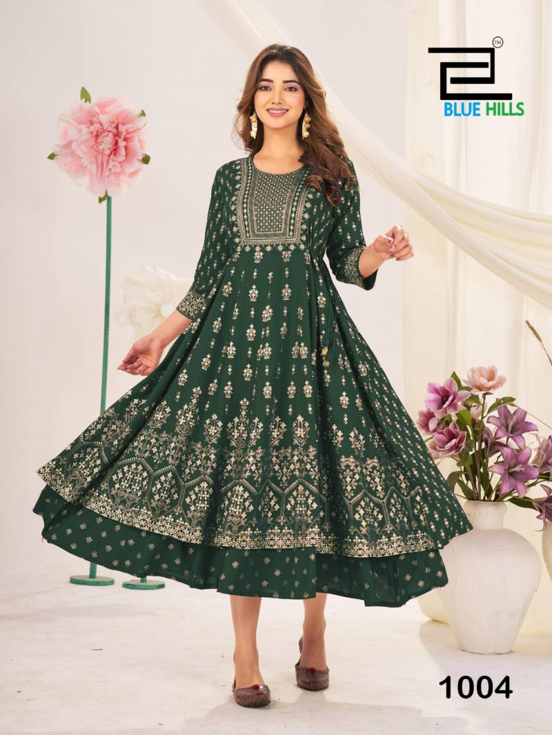 Blue Hills Jyotika Rayon Festival Wear Kurti Collection