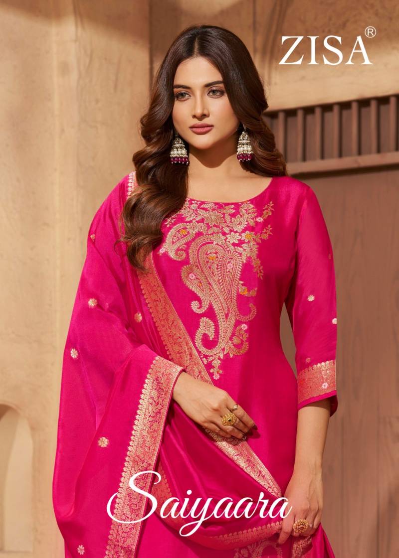 Zisa Saiyaara Taby Silk Jacquard Designer Salwar Suits Collection