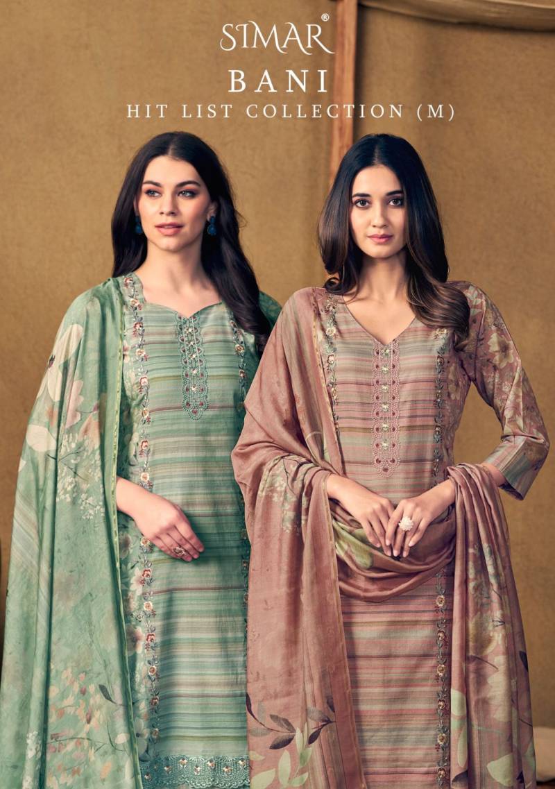 Glossy Simar Bani Pure Viscose Muslin Printed Salwar Kameez Collection
