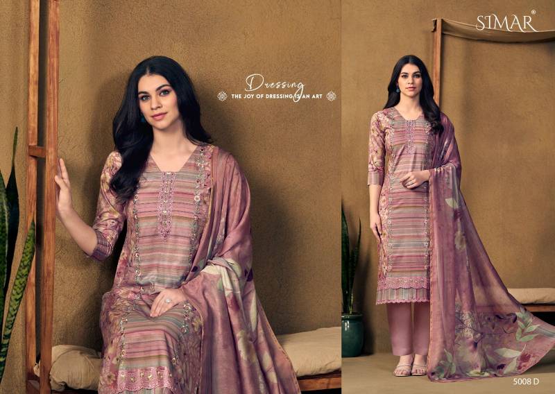 Glossy Simar Bani Pure Viscose Muslin Printed Salwar Kameez Collection