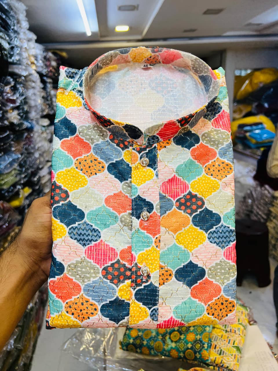 Lekha Mald Crossed Rayon Digital Mens Kurta Collection
