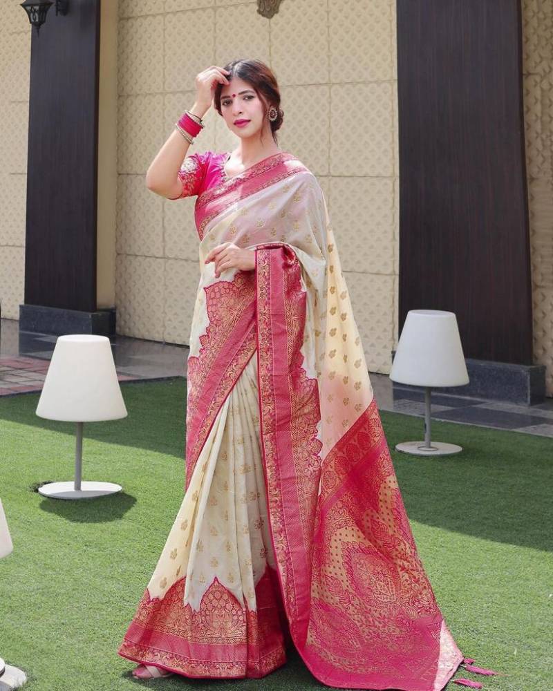 Satani 5533A Banarasi Soft Silk Wedding Wear Saree