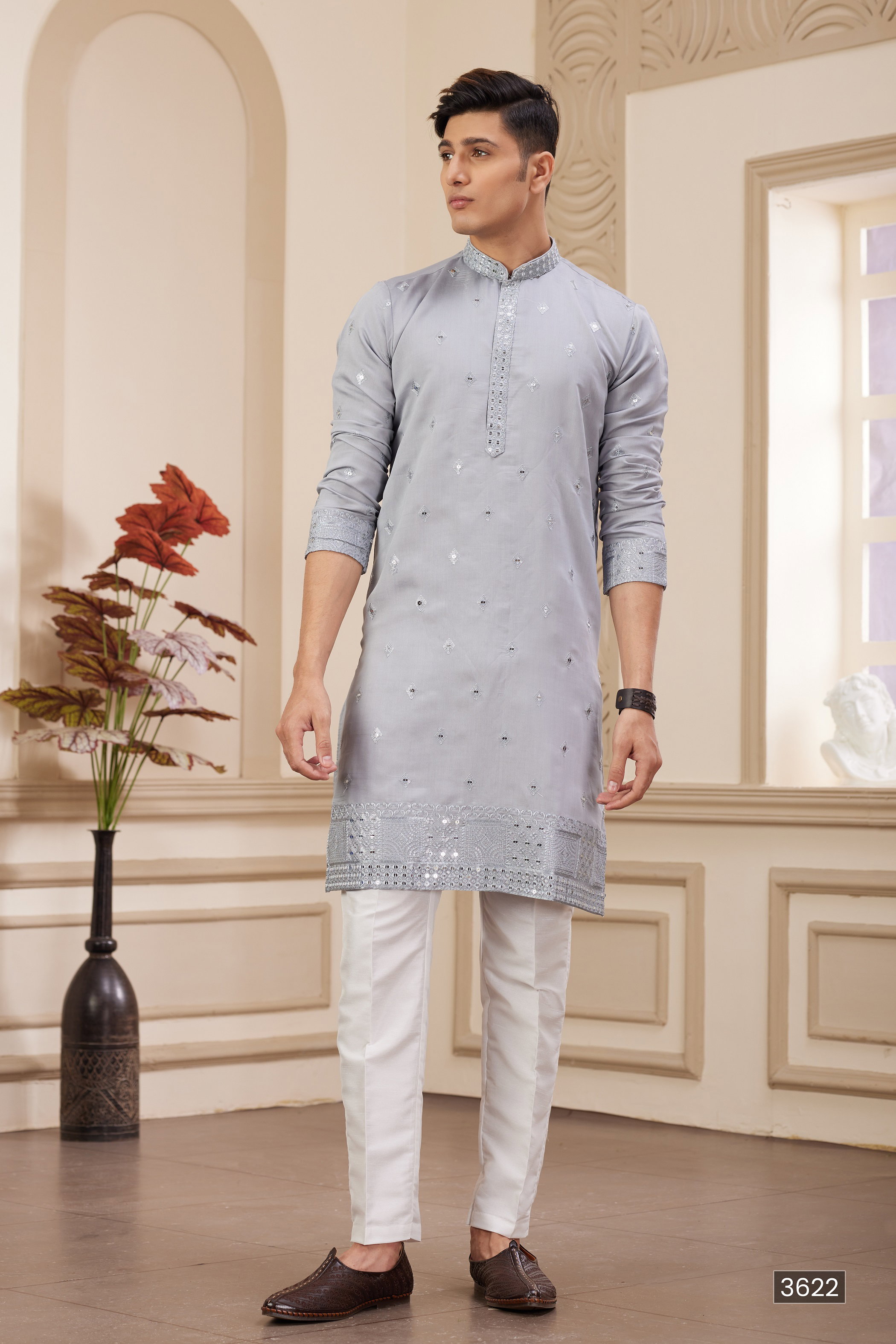 Sumi 3621 Art Silk Thread Work Kurta Pajama Collection