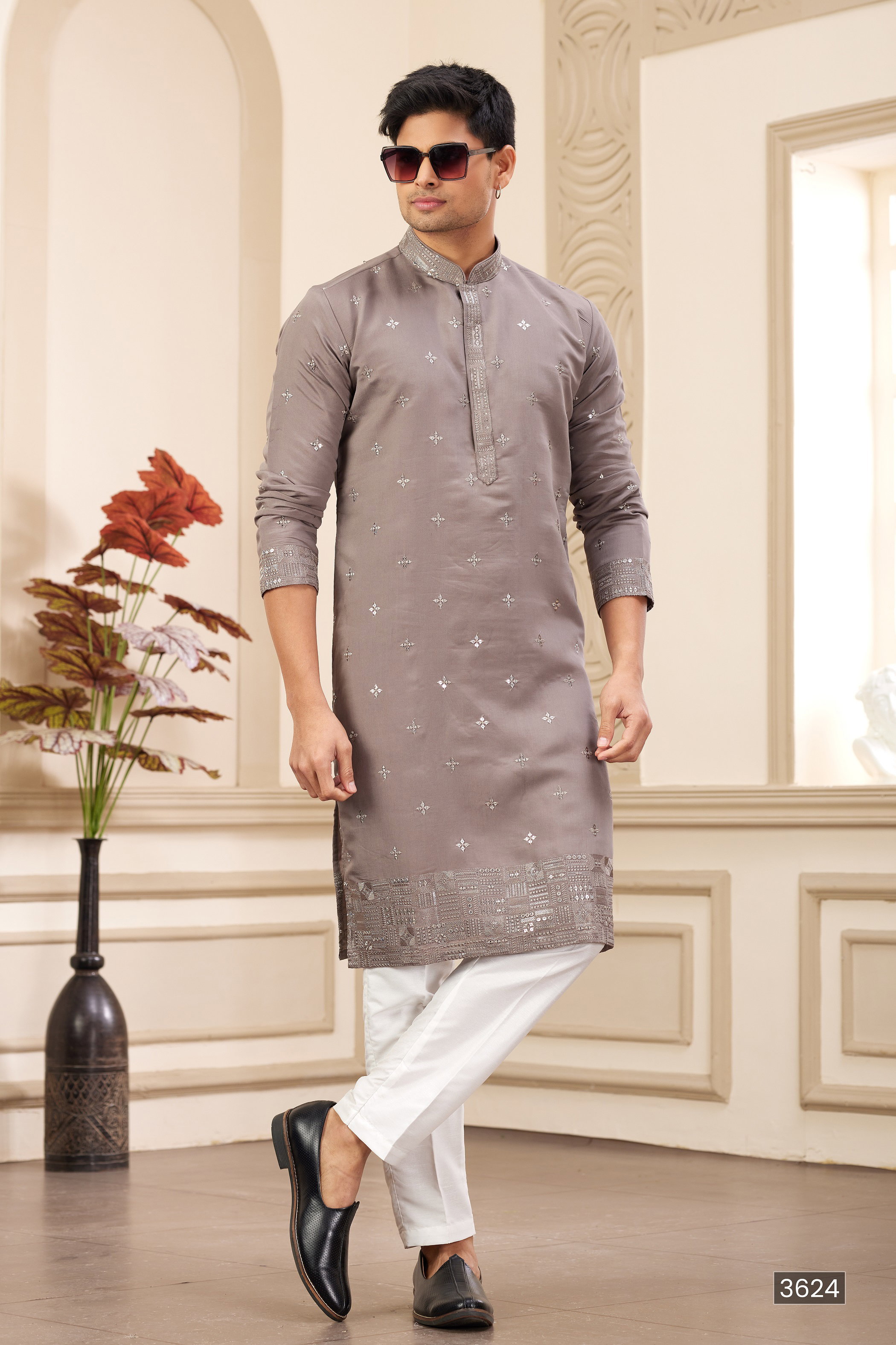 Sumi 3621 Art Silk Thread Work Kurta Pajama Collection