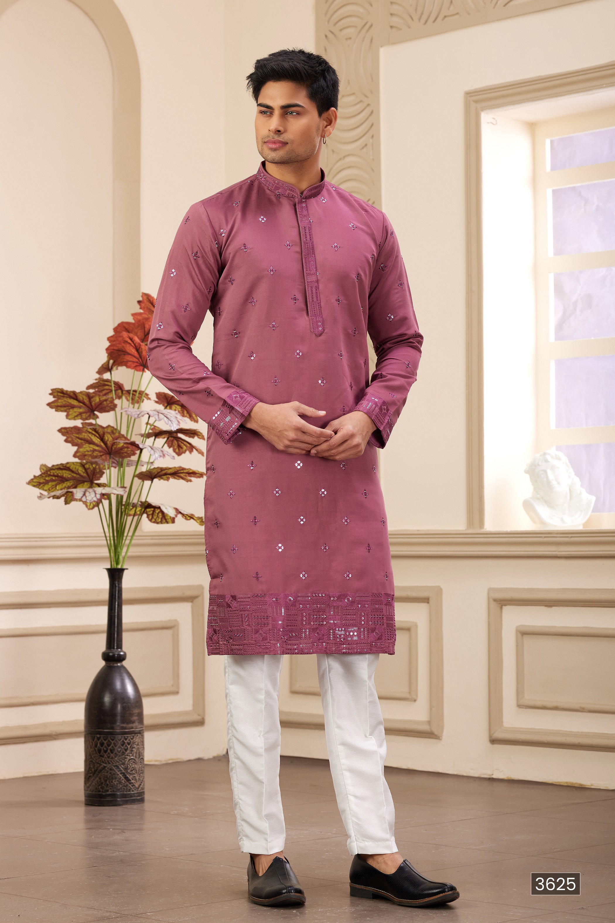 Sumi 3621 Art Silk Thread Work Kurta Pajama Collection
