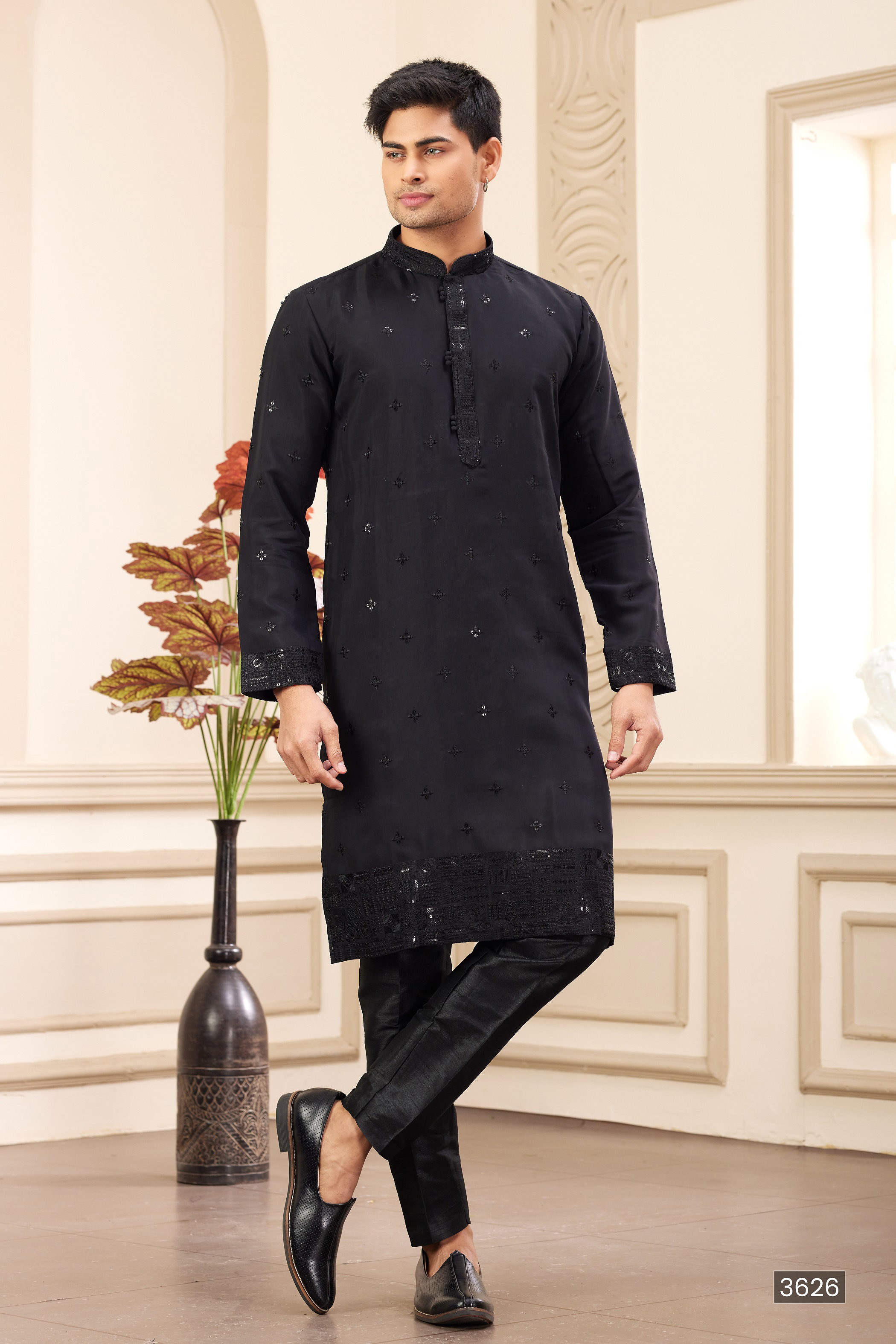Sumi 3621 Art Silk Thread Work Kurta Pajama Collection