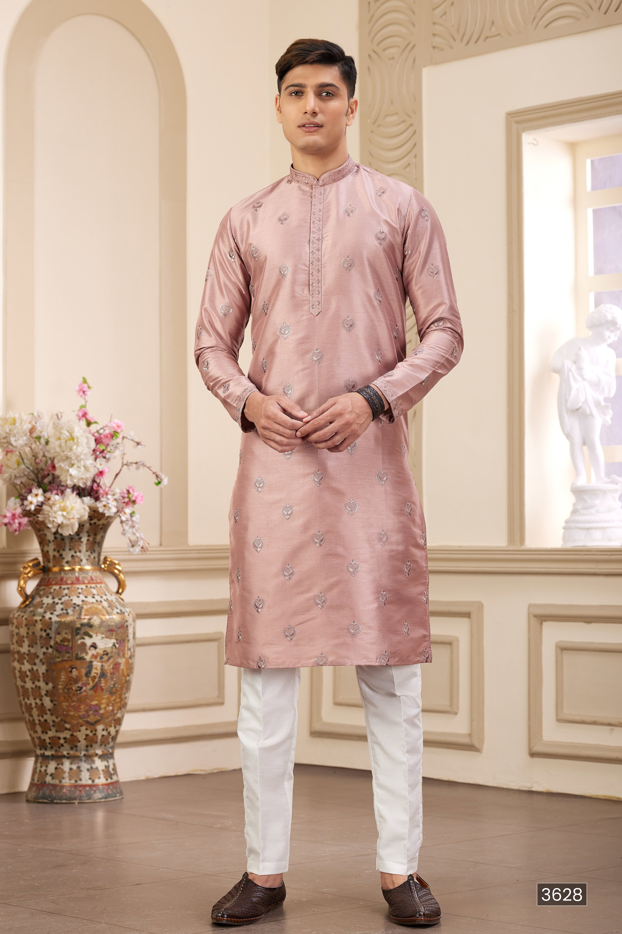 Sumi 3621 Art Silk Thread Work Kurta Pajama Collection