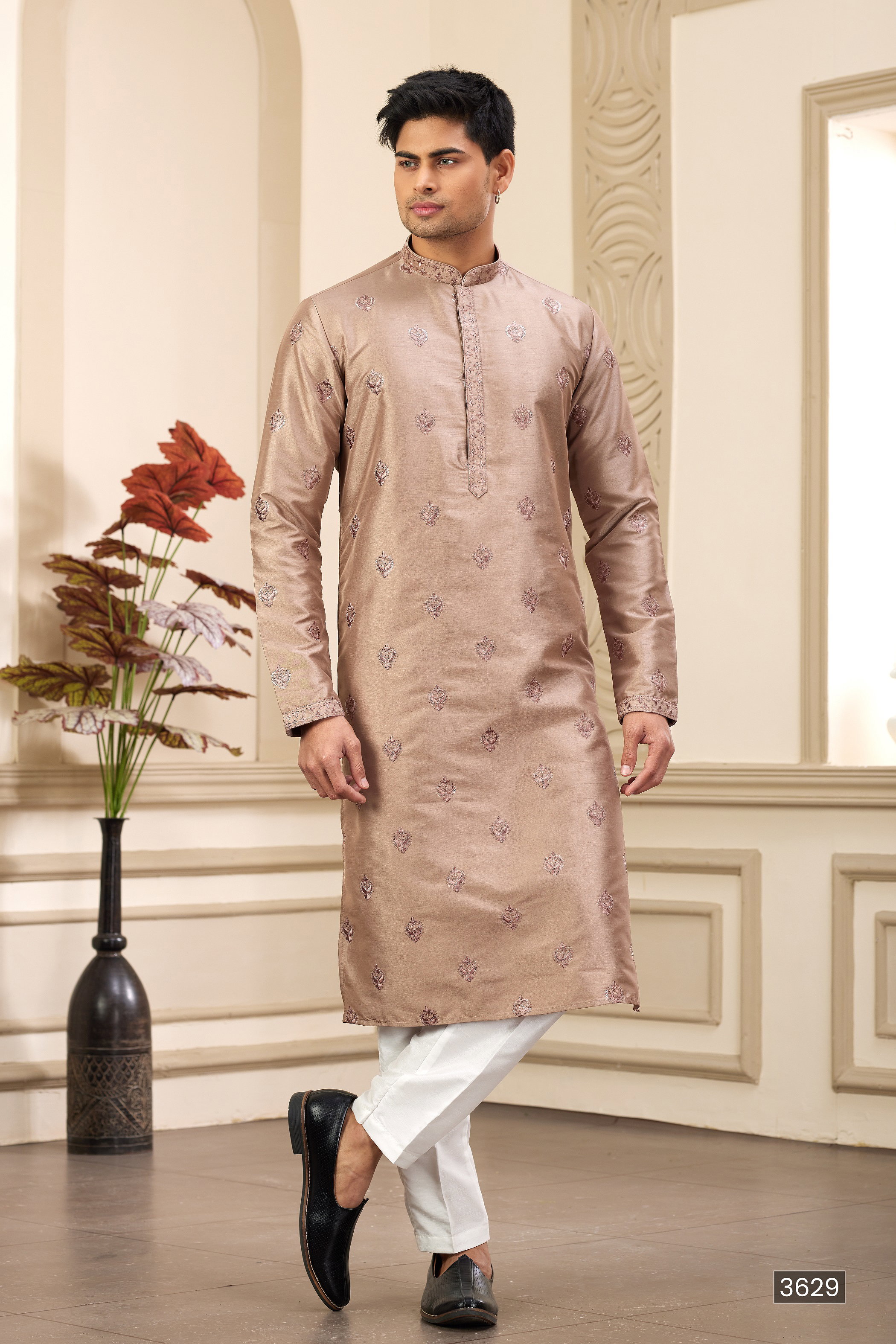 Sumi 3621 Art Silk Thread Work Kurta Pajama Collection