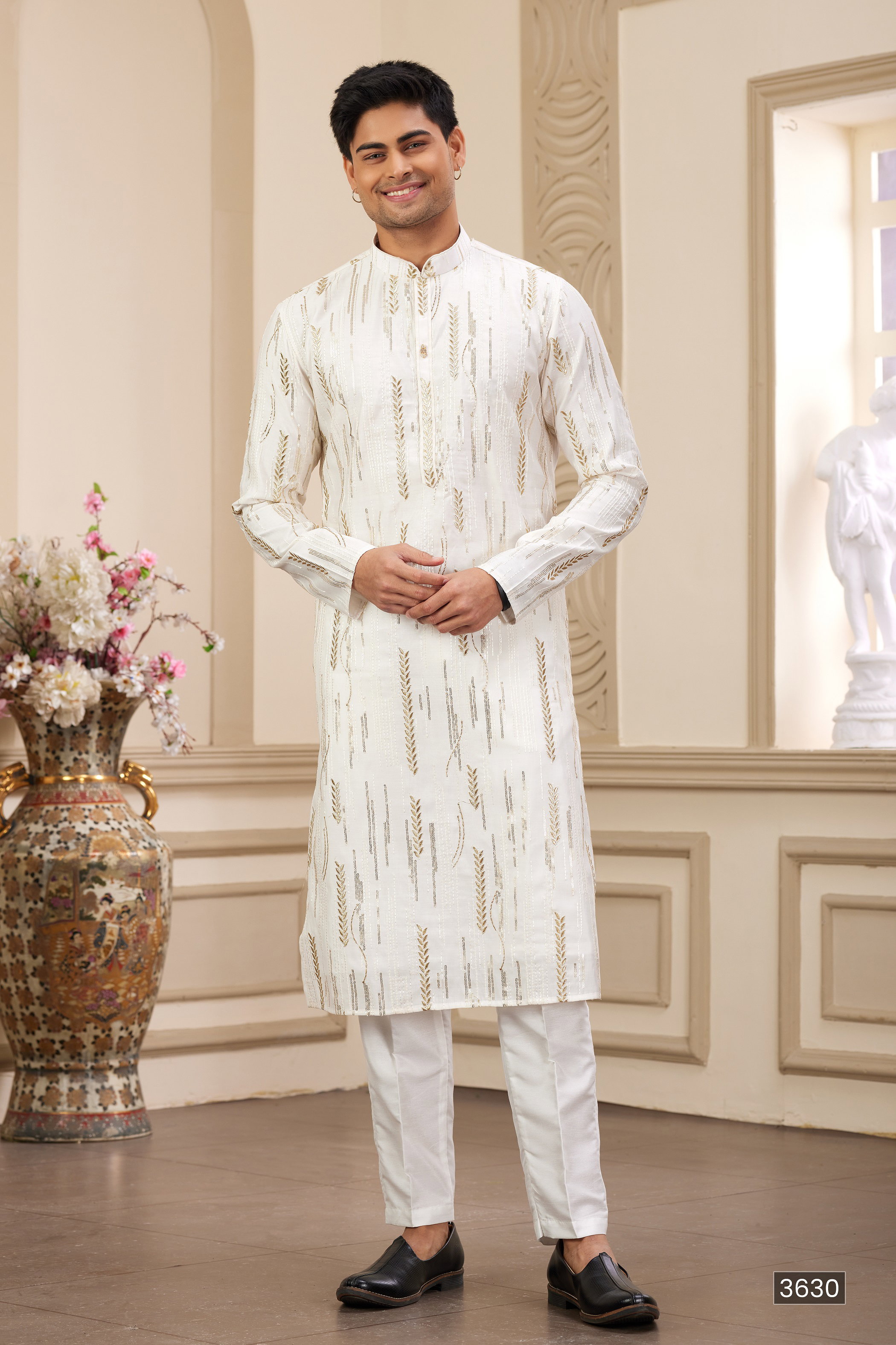Sumi 3621 Art Silk Thread Work Kurta Pajama Collection