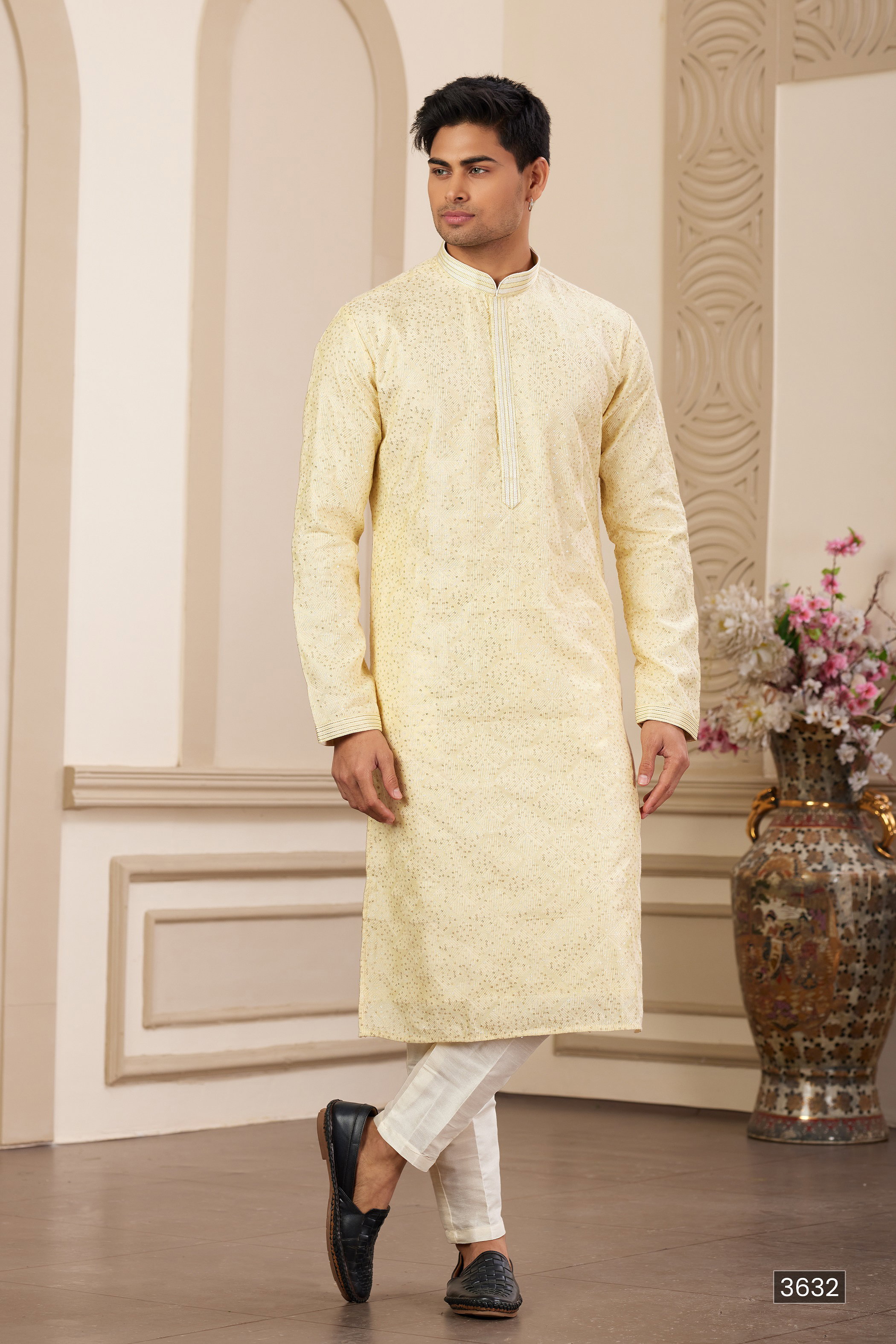 Sumi 3621 Art Silk Thread Work Kurta Pajama Collection
