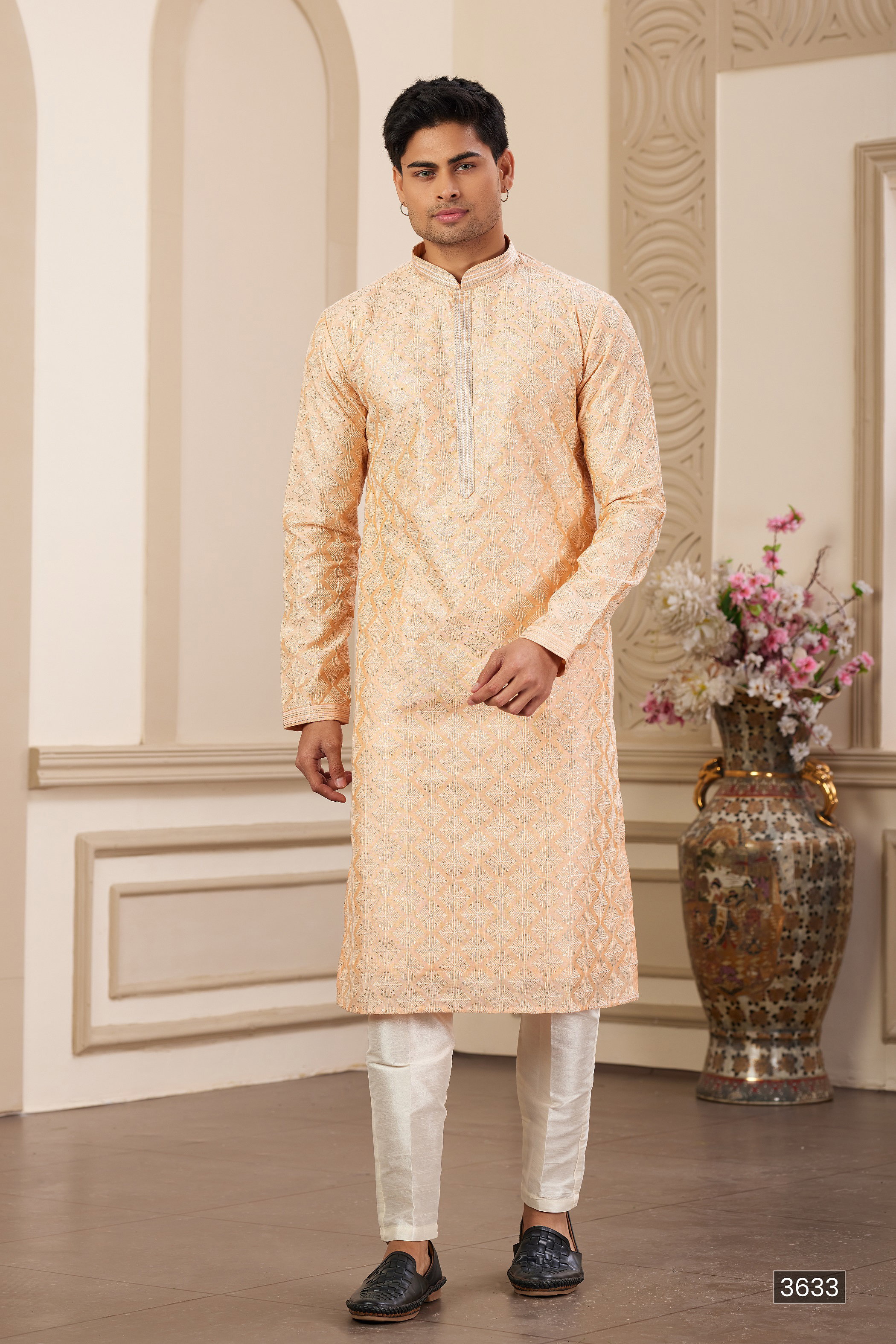 Sumi 3621 Art Silk Thread Work Kurta Pajama Collection