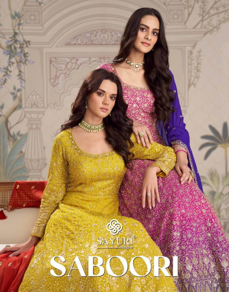 Sayuri Saboori Georgette Embroidered Designer Gown Party Wear Collection