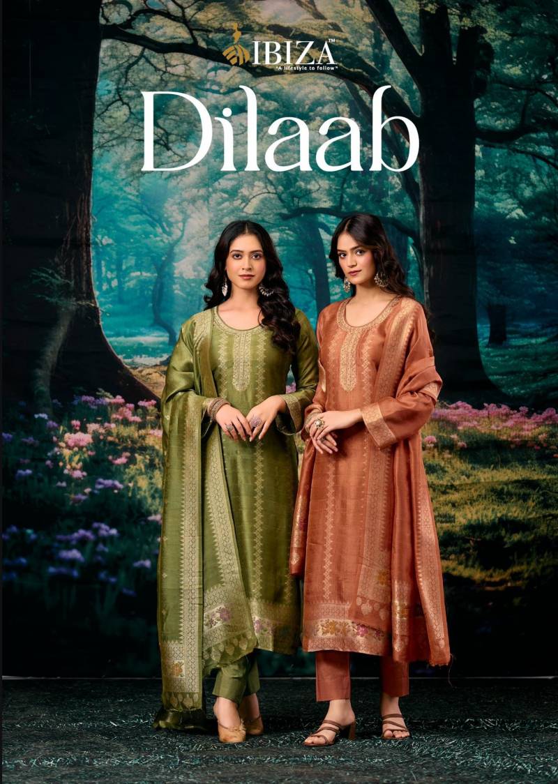 Ibiza Dilaab Kosa Silk Jacquard Designer Salwar Suits Collection