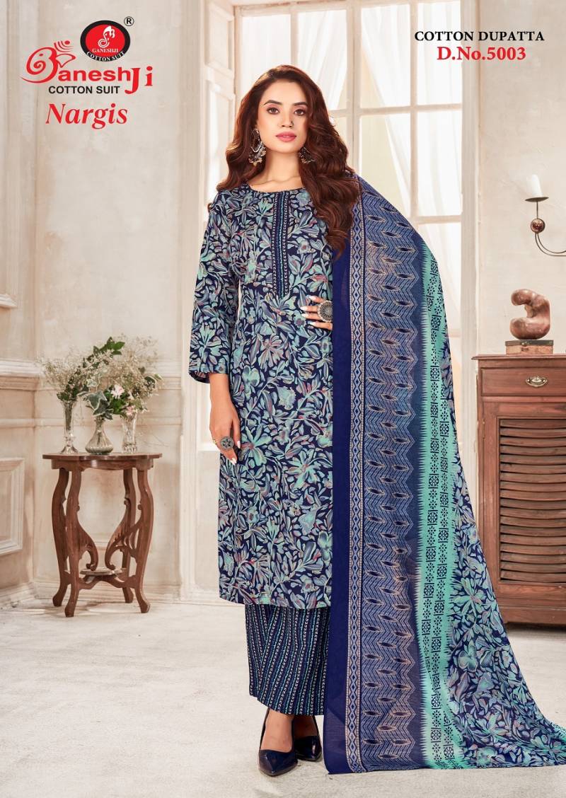 Ganeshji Nargis Vol 5 Soft Cotton Printed Dress Material